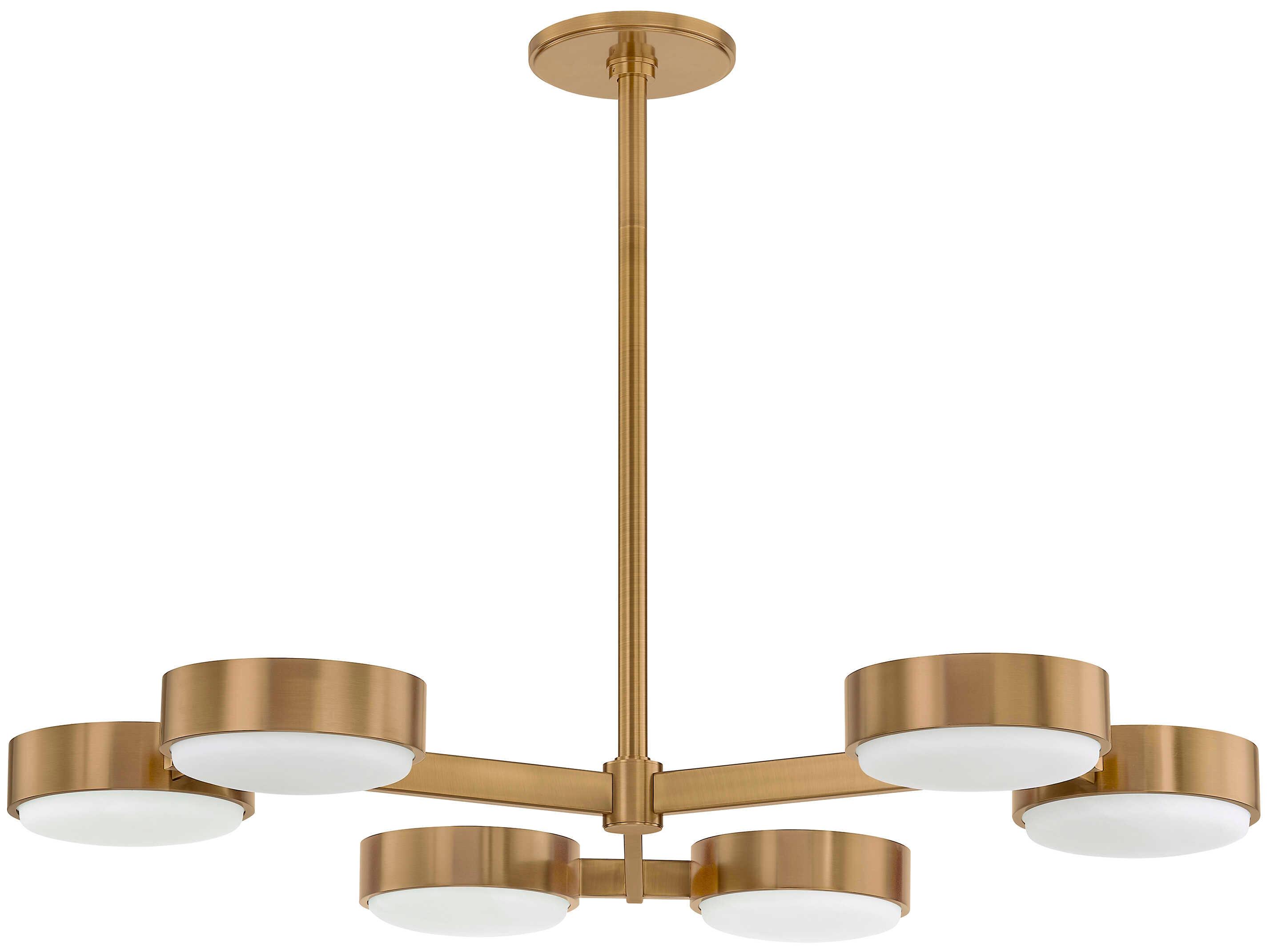 Troy Lighting Rory 6-Light Patina Brass Round Chandelier
