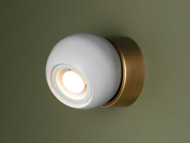 Troy Lighting Odin 1-Light Patina Brass Soft White Globe Flush Mount