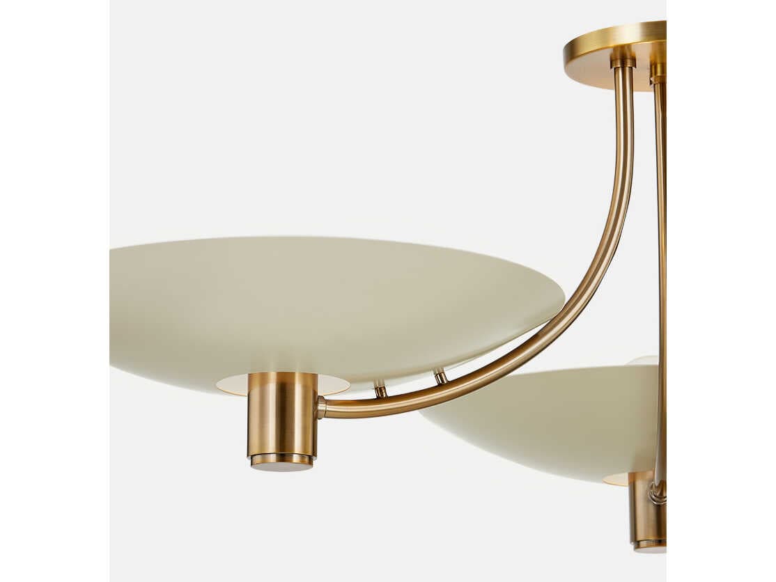 Troy Lighting Wolfe 6-Light Patina Brass Soft Sand Bowl Semi Flush Mount