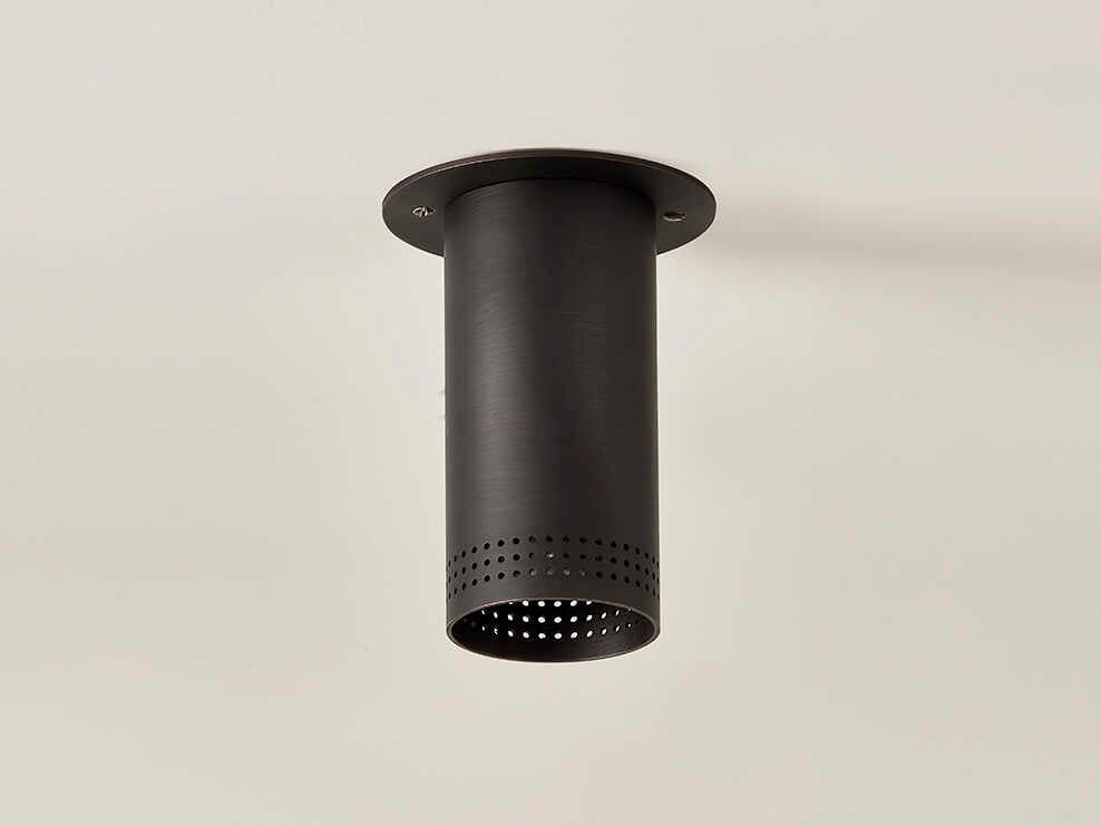 Troy Lighting Berg 1-Light Bronze Cylinder Flush Mount