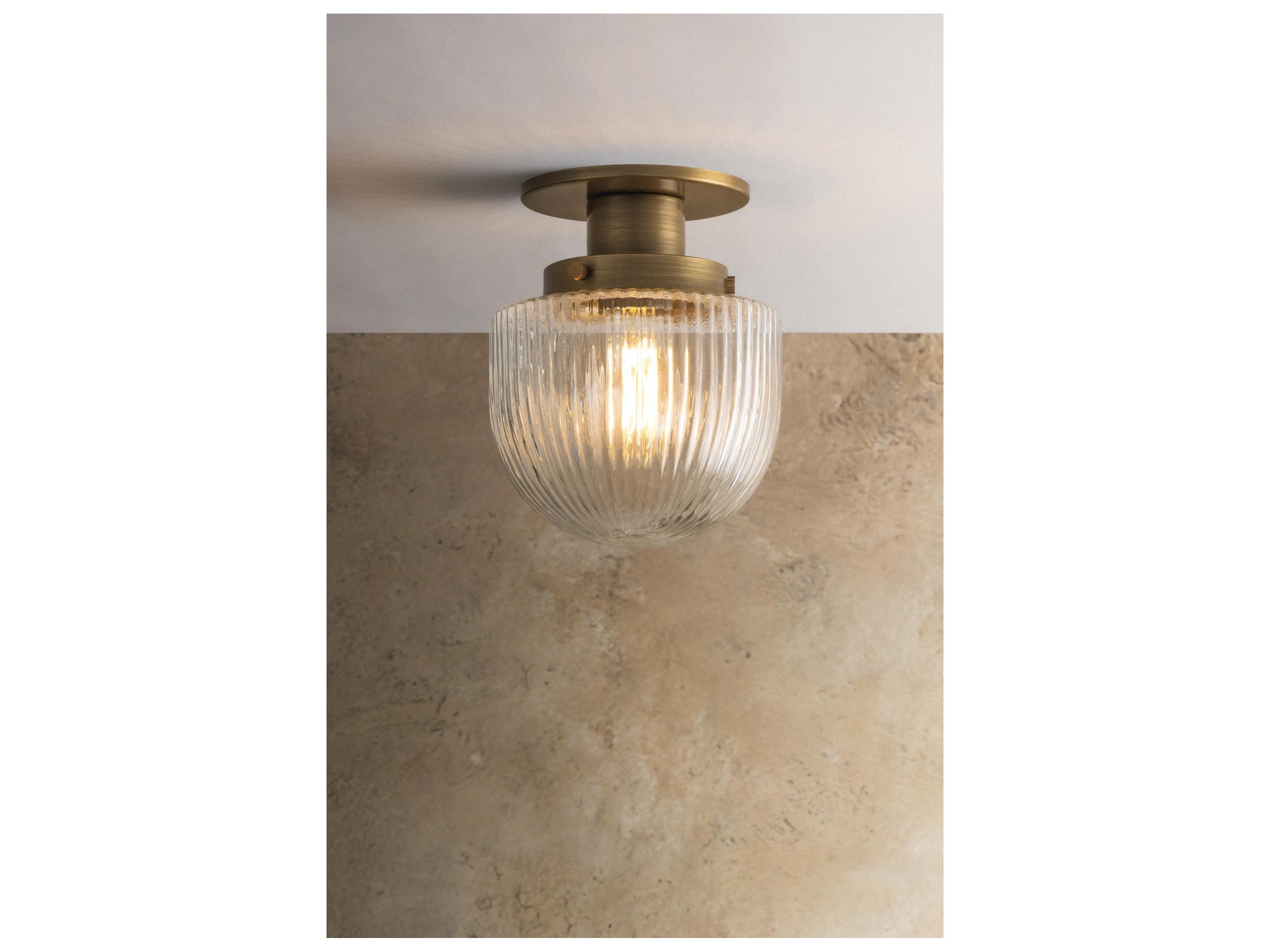 Troy Lighting Jar 1-Light Patina Brass Flush Mount