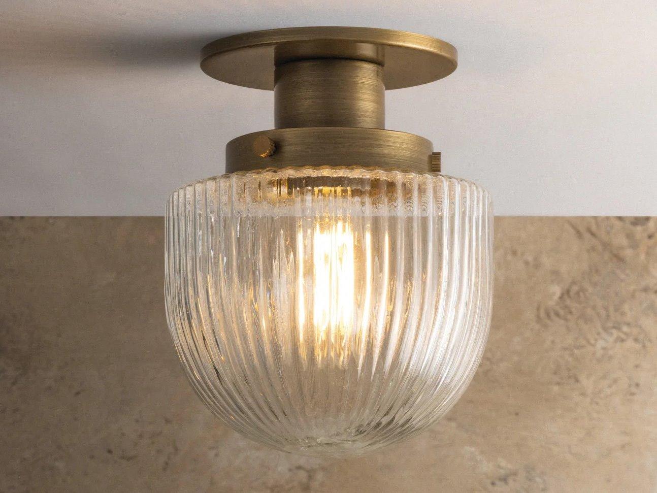 Troy Lighting Jar 1-Light Patina Brass Flush Mount