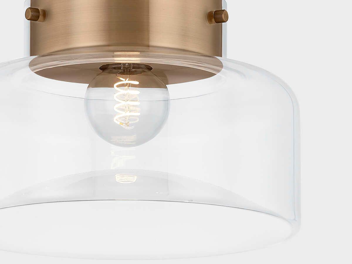 Troy Lighting Bellow 1-Light Patina Brass Drum Flush Mount