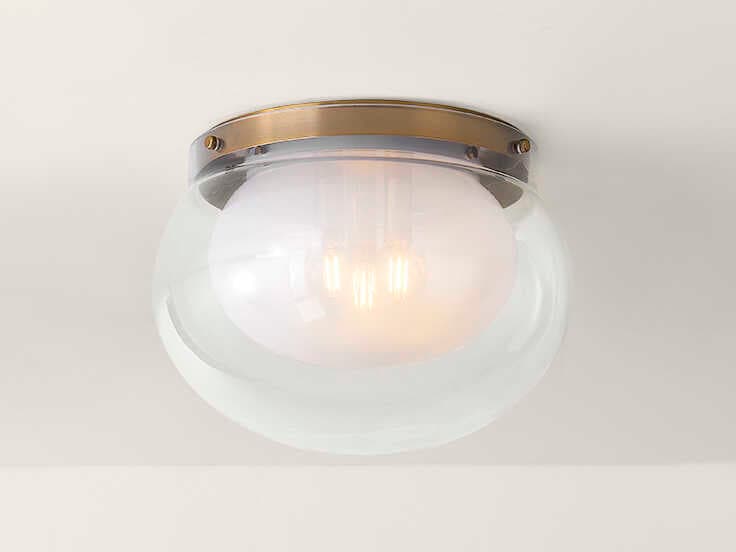 Troy Lighting Magma 3-Light Patina Brass Round Flush Mount