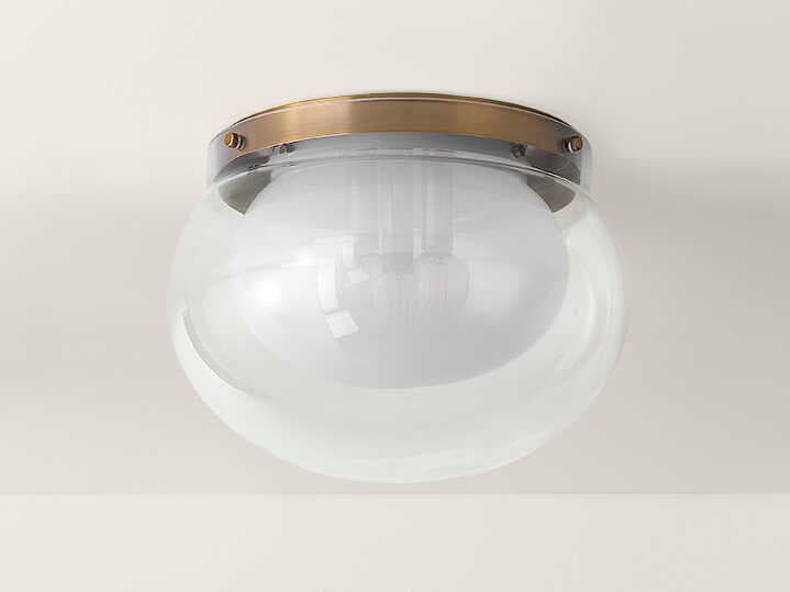 Troy Lighting Magma 3-Light Patina Brass Round Flush Mount