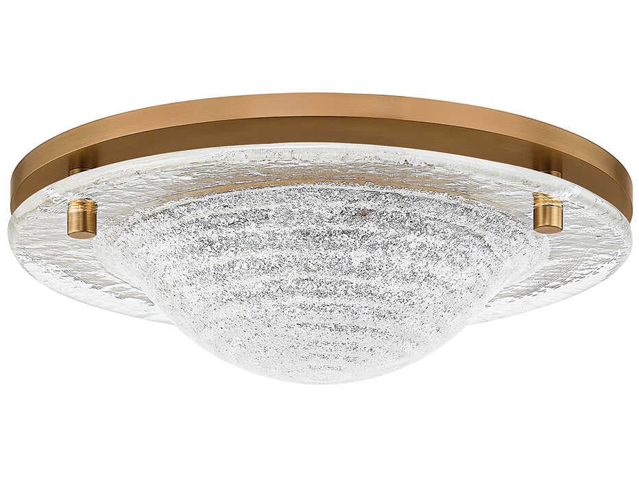 Troy Lighting Halston 1-Light Patina Brass Bowl Flush Mount