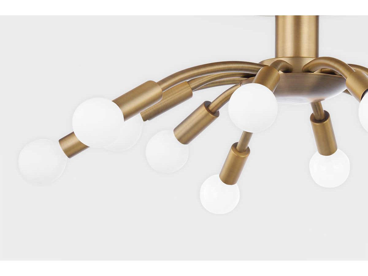 Troy Lighting Tristan 12-Light Brass Semi Flush Mount