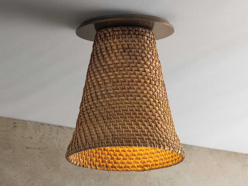 Troy Lighting Menifee 1-Light Patina Brass Flush Mount