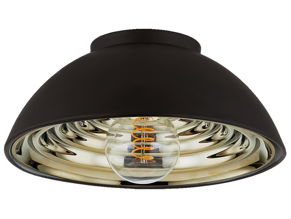 Troy Lighting Eclipse 1-Light Soft Black Dome Flush Mount