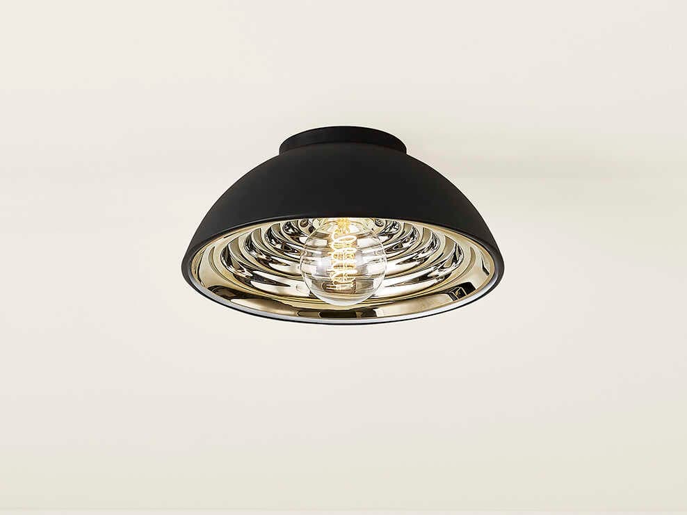 Troy Lighting Eclipse 1-Light Soft Black Dome Flush Mount