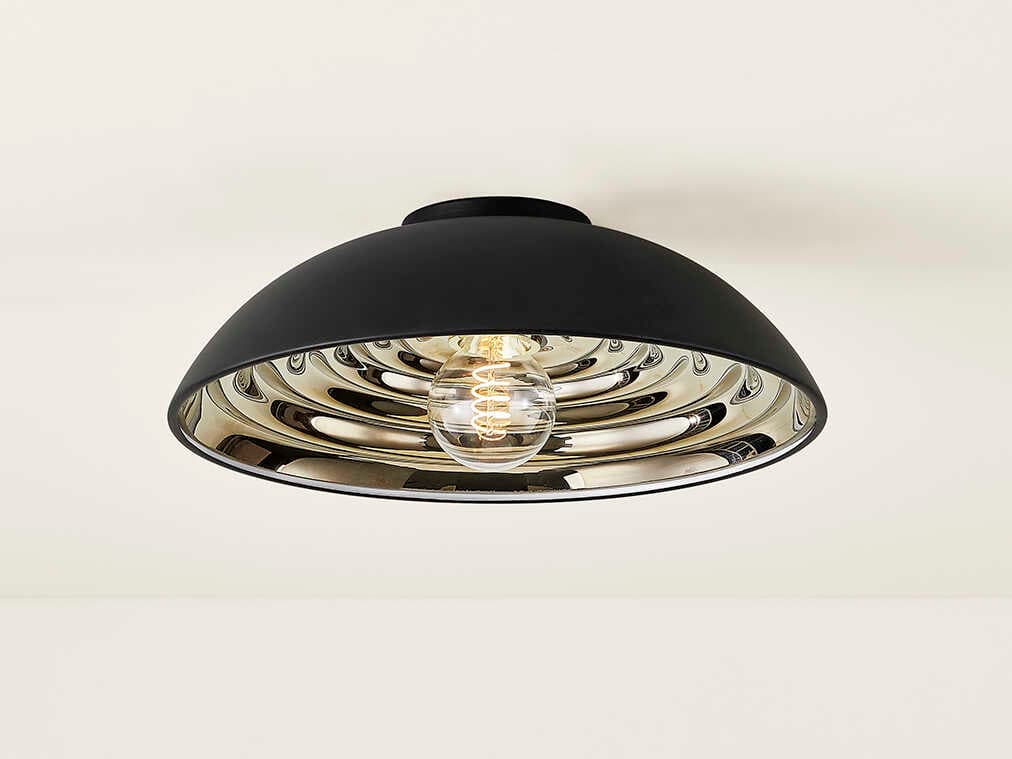 Troy Lighting Eclipse 1-Light Soft Black Dome Flush Mount