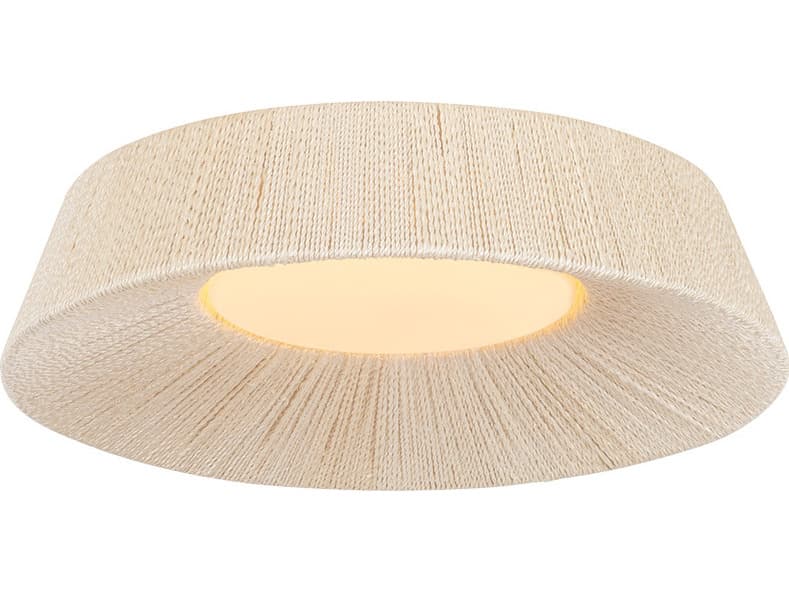 Troy Lighting Kenton 1-Light Vintage Gold Leaf Off White Drum Flush Mount