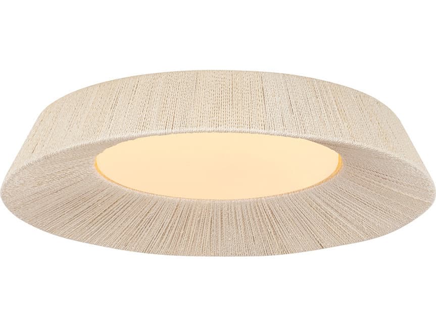 Troy Lighting Kenton 1-Light Vintage Gold Leaf Off White Drum Flush Mount