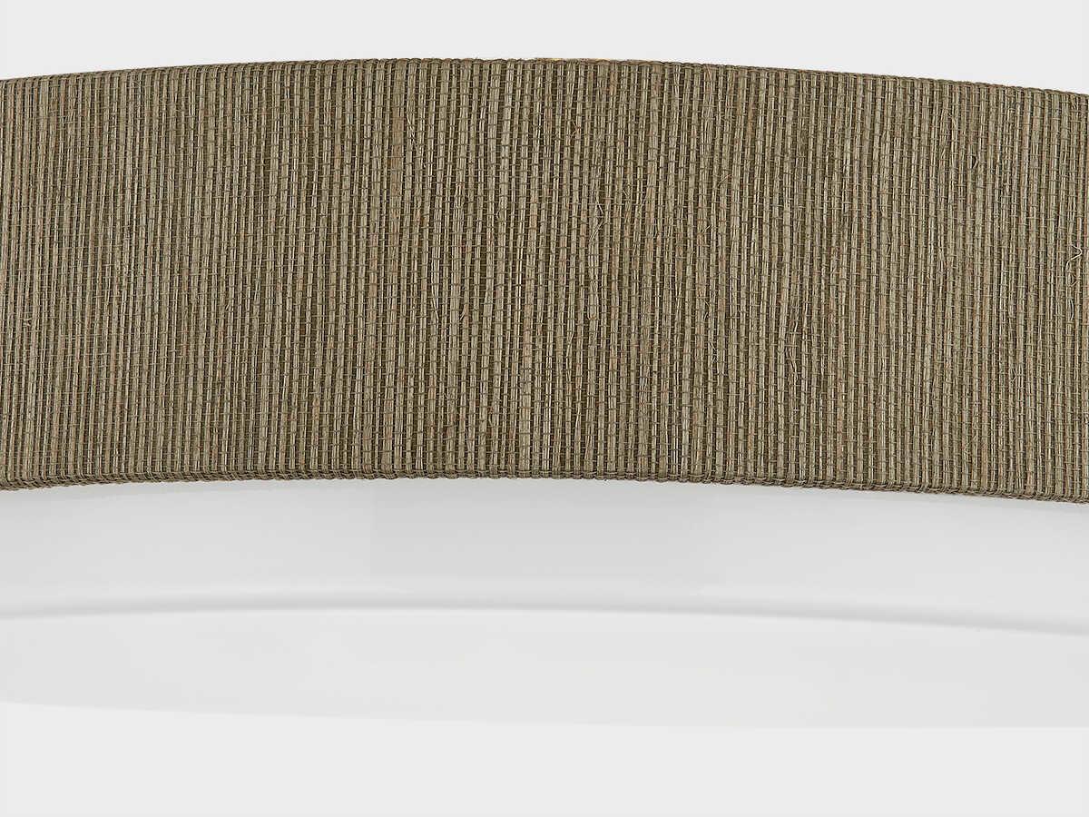 Troy Lighting Zane 1-Light Patina Brass Gray Glass LED Round Flush Mount