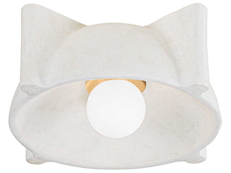 Troy Lighting Modesto 1-Light Vintage Gold Leaf Flush Mount