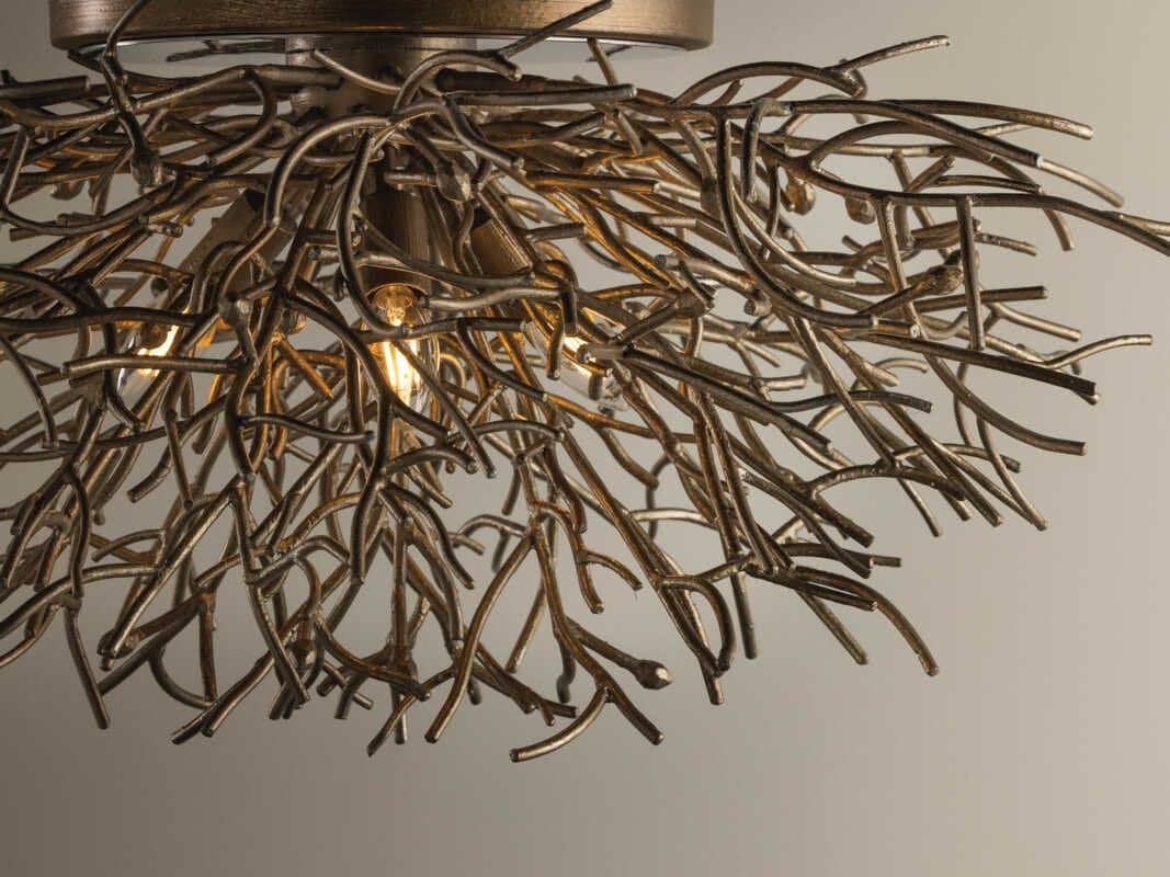 Troy Lighting Sierra 3-Light Distressed Bronze Flush Mount