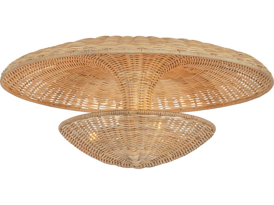 Troy Lighting Draco 3-Light Bronze Leaf Wood Bowl Flush Mount