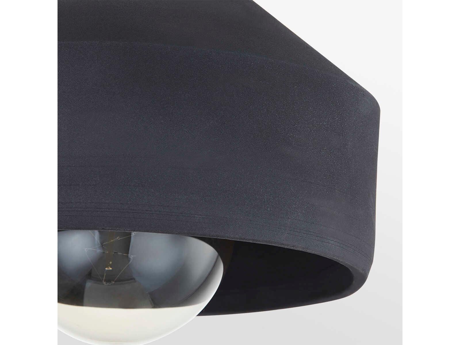 Troy Lighting Covina 1-Light Patina Brass Black Flush Mount