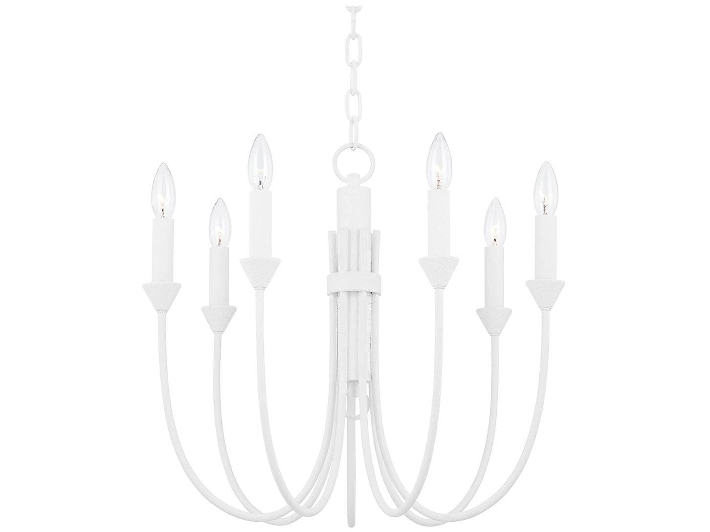 Troy Lighting Cate 7-Light White Candelabra Chandelier