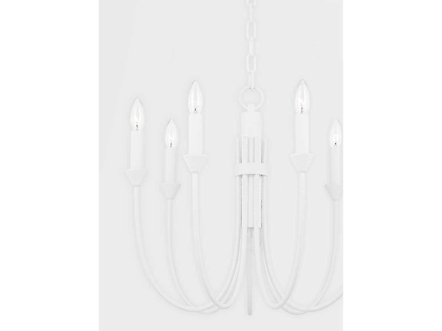 Troy Lighting Cate 7-Light White Candelabra Chandelier
