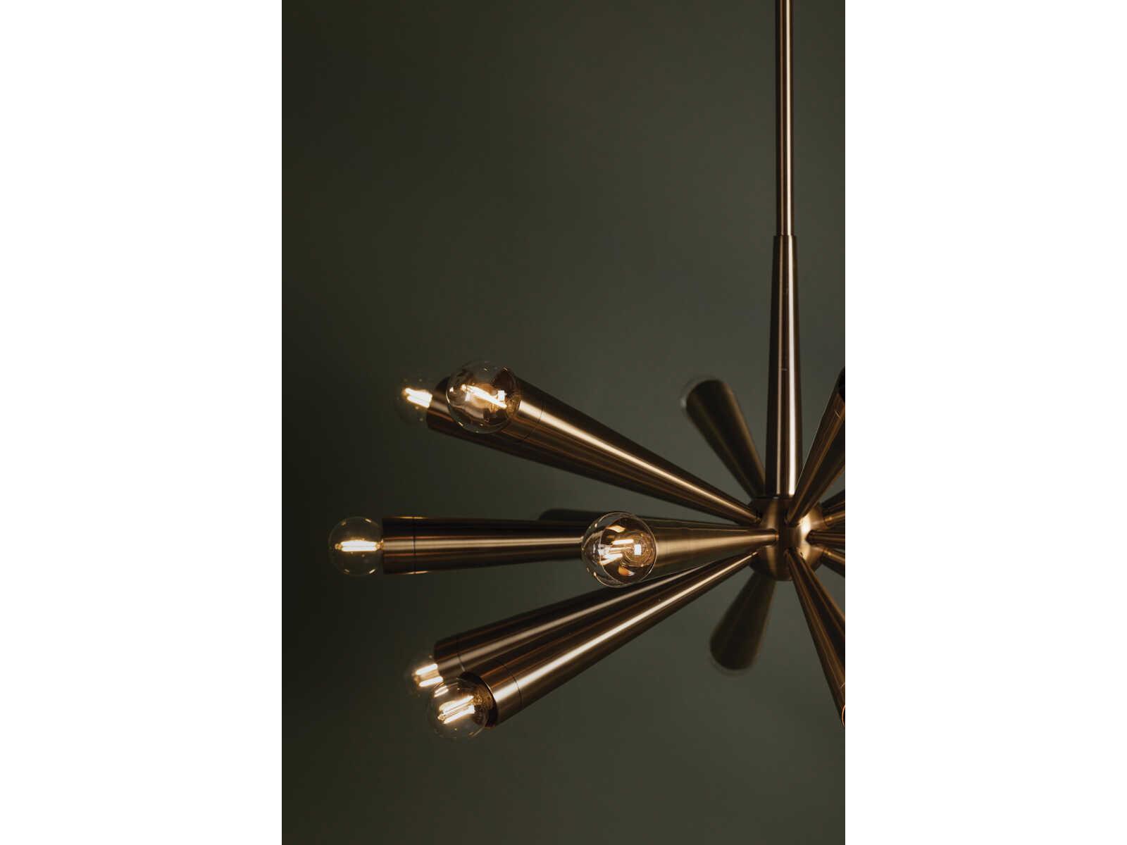 Troy Lighting Keanu 18-Light8-Light Patina Brass Candelabra Sputnik Chandelier