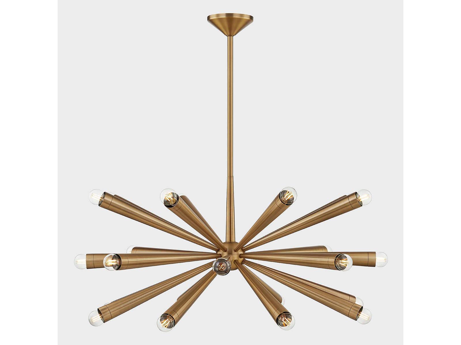 Troy Lighting Keanu 24-Light Patina Brass Candelabra Sputnik Chandelier