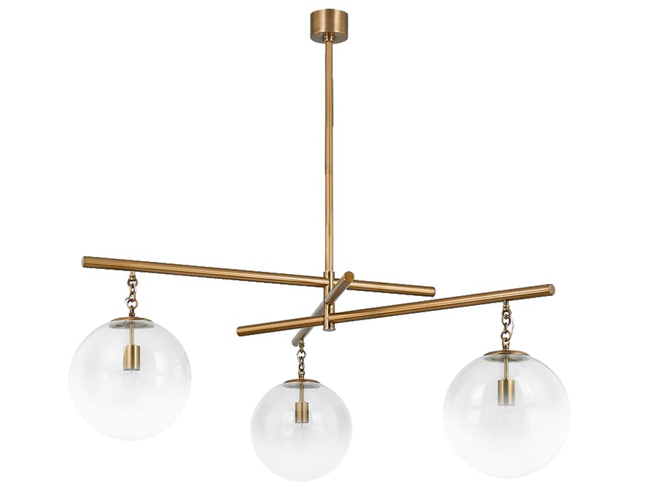 Troy Lighting Wade 3-Light Patina Brass Globe Chandelier