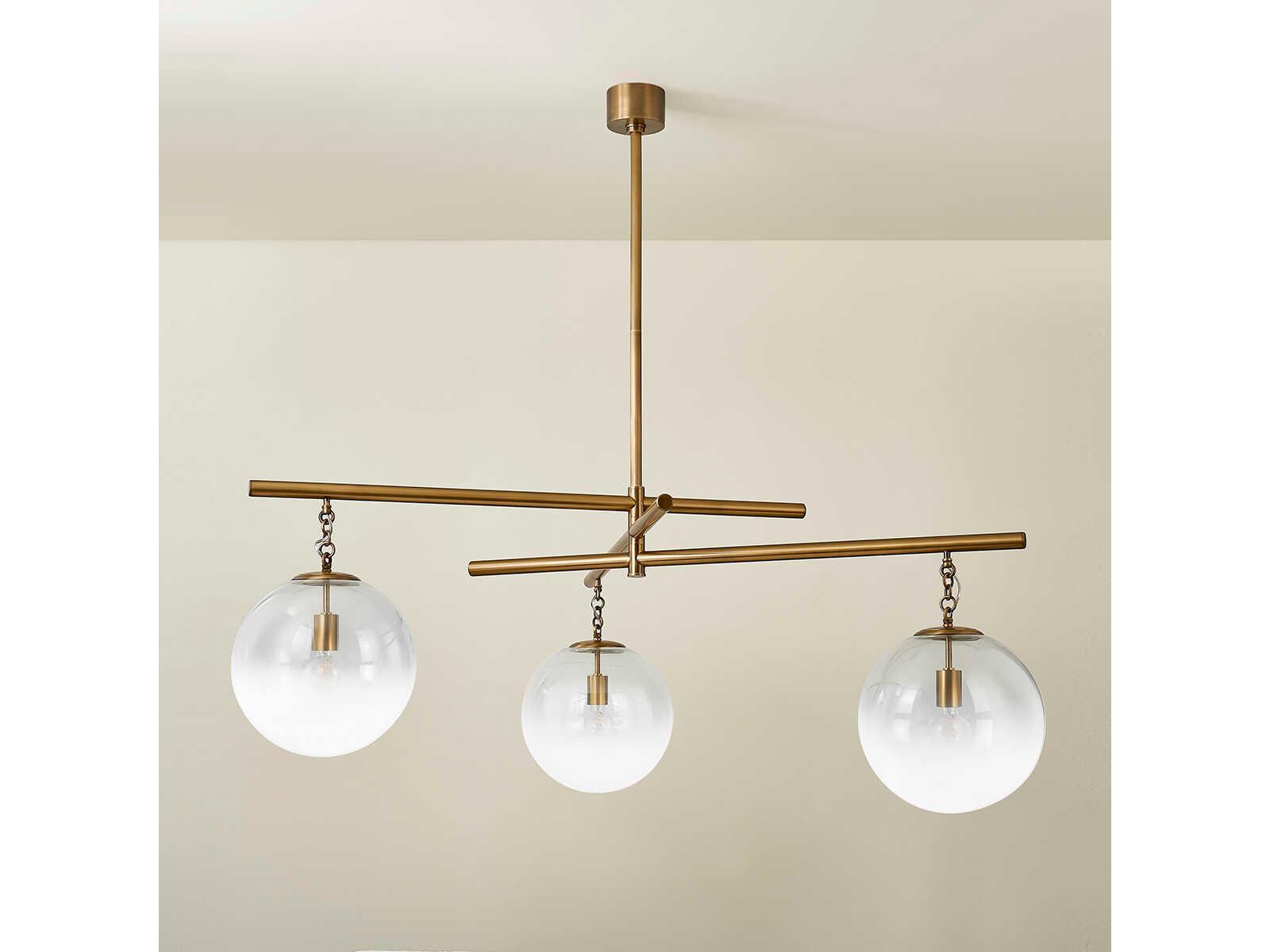 Troy Lighting Wade 3-Light Patina Brass Globe Chandelier