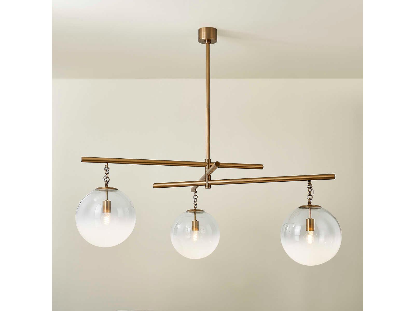 Troy Lighting Wade 3-Light Patina Brass Globe Chandelier