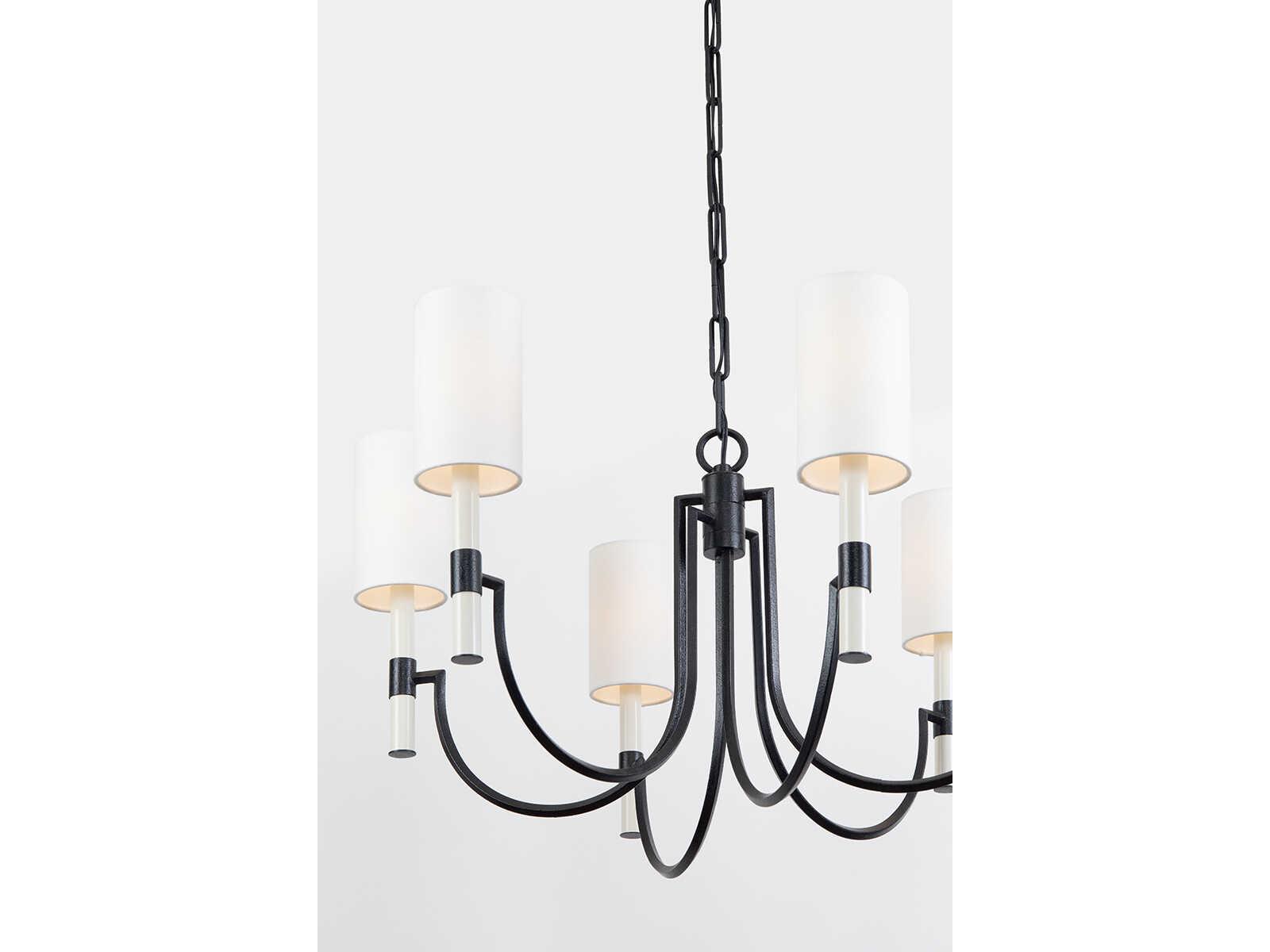 Troy Lighting Gustine 8-Light Forged Iron Black Candelabra Chandelier