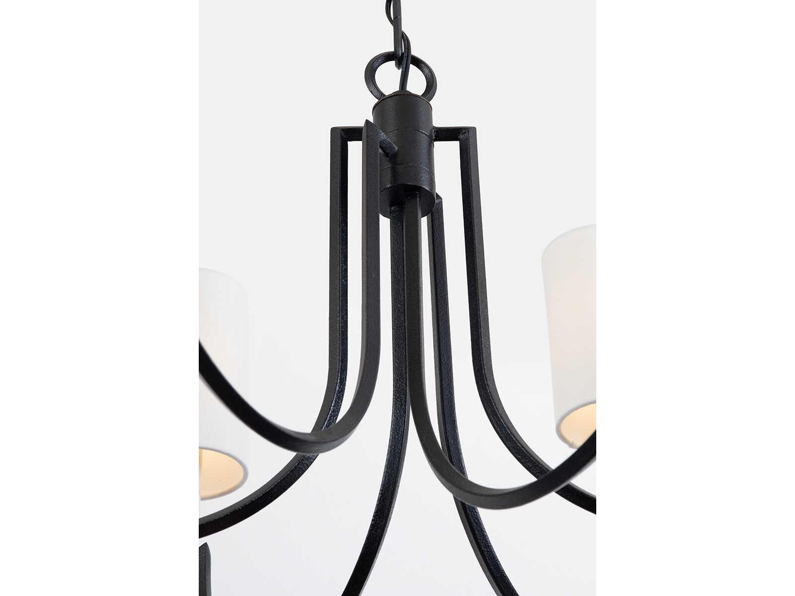 Troy Lighting Gustine 8-Light Forged Iron Black Candelabra Chandelier