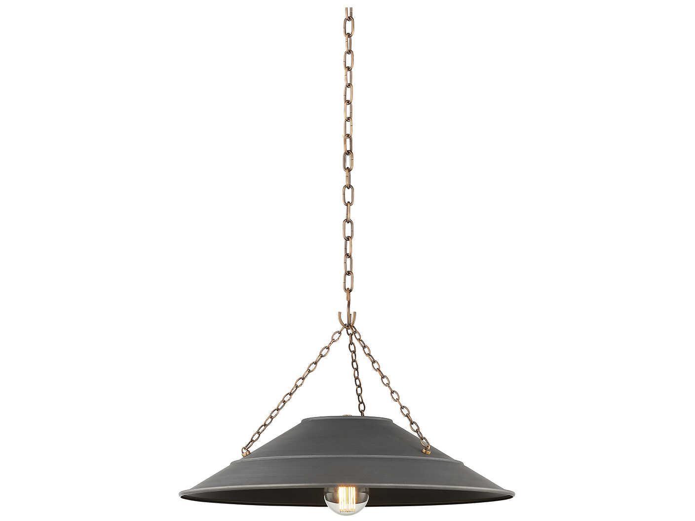 Troy Lighting Arcane 1-Light Patina Brass Pendant