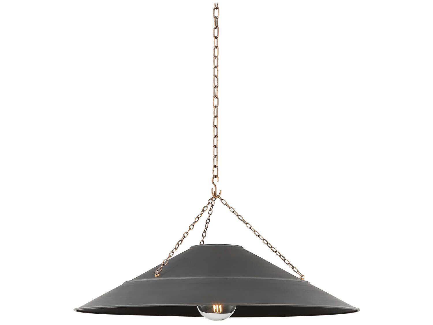 Troy Lighting Arcane 1-Light Patina Brass Pendant