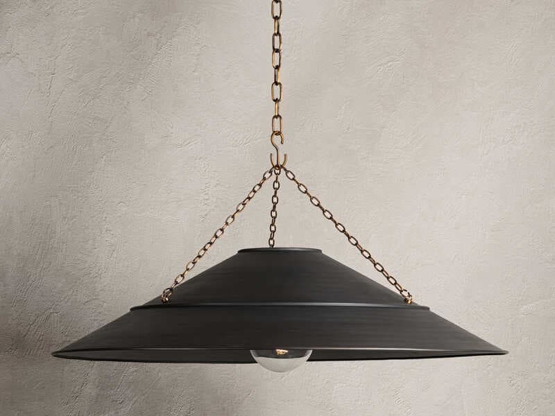 Troy Lighting Arcane 1-Light Patina Brass Pendant