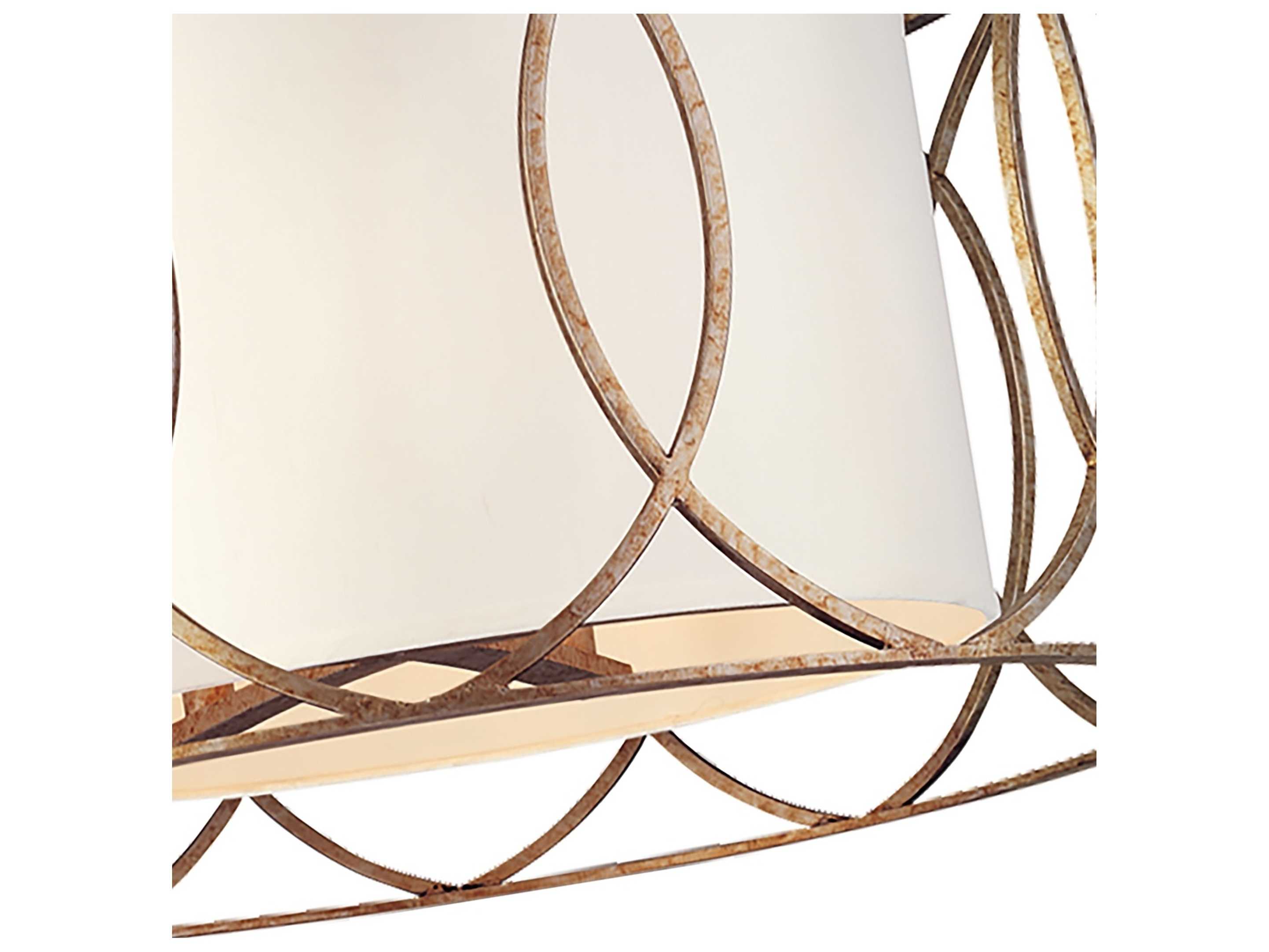 Troy Lighting Sausalito 5-Light Silver Gold Drum Pendant