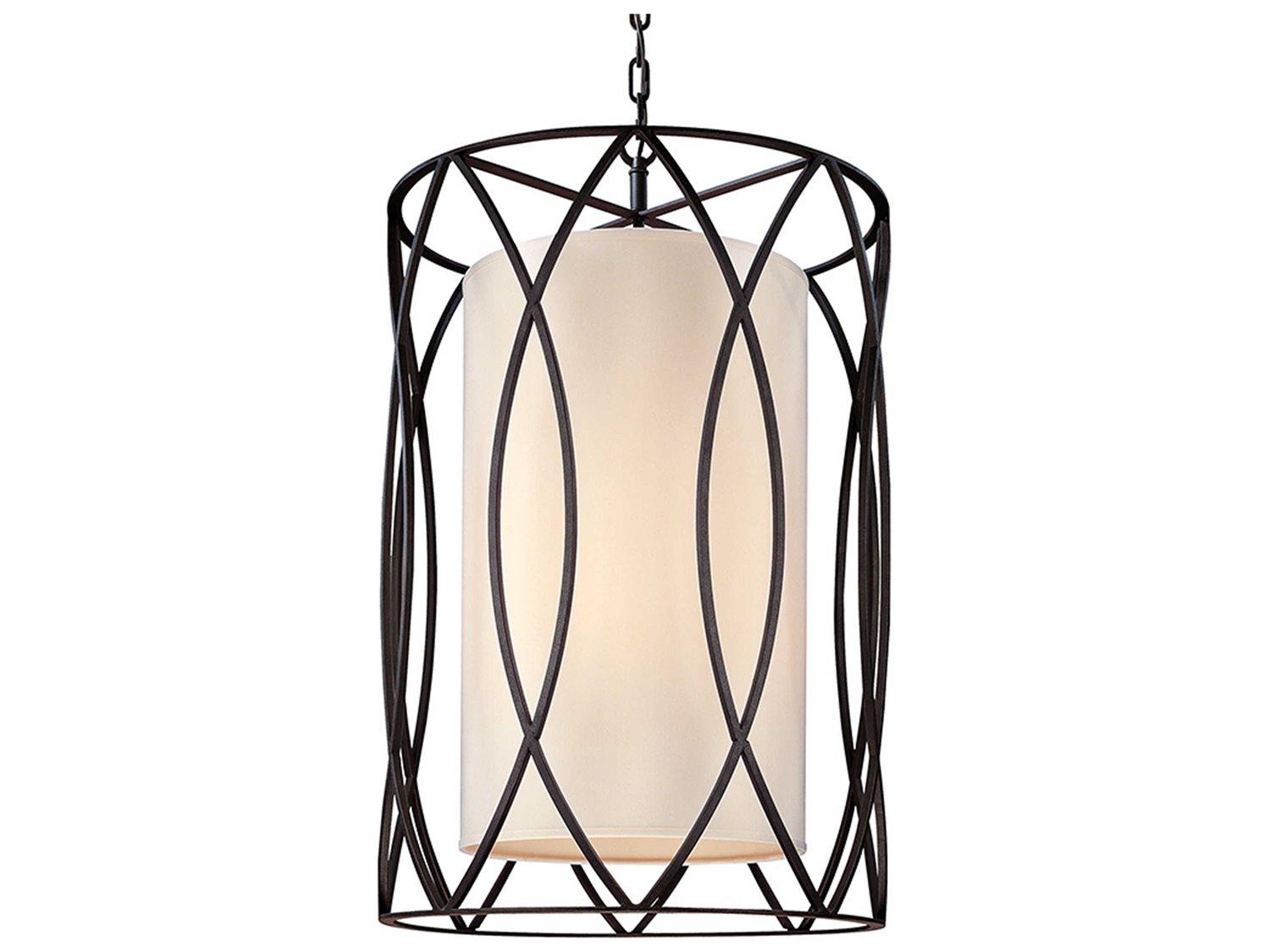 Troy Lighting Sausalito 8-Light Deep Bronze Cylinder Pendant