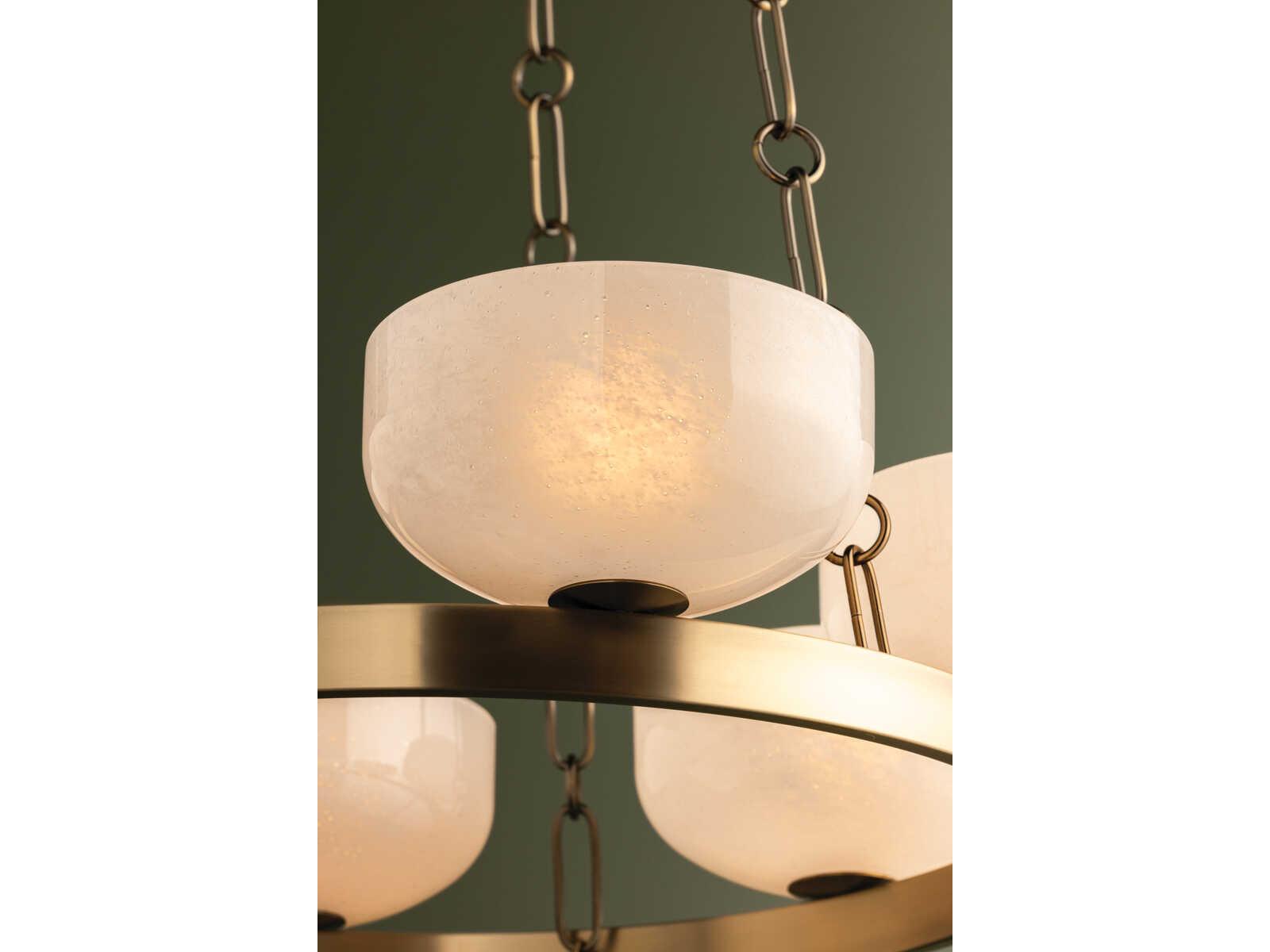 Troy Lighting Caelum 6-Light Patina Brass Bowl Chandelier