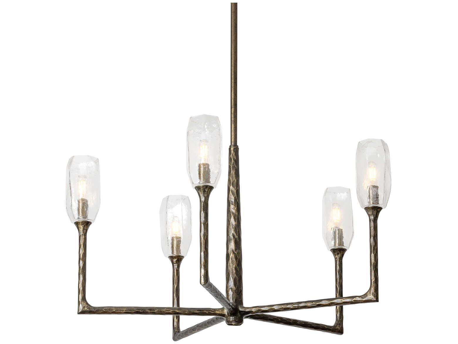 Troy Lighting Lyle 5-Light Black Patina Gold Chandelier
