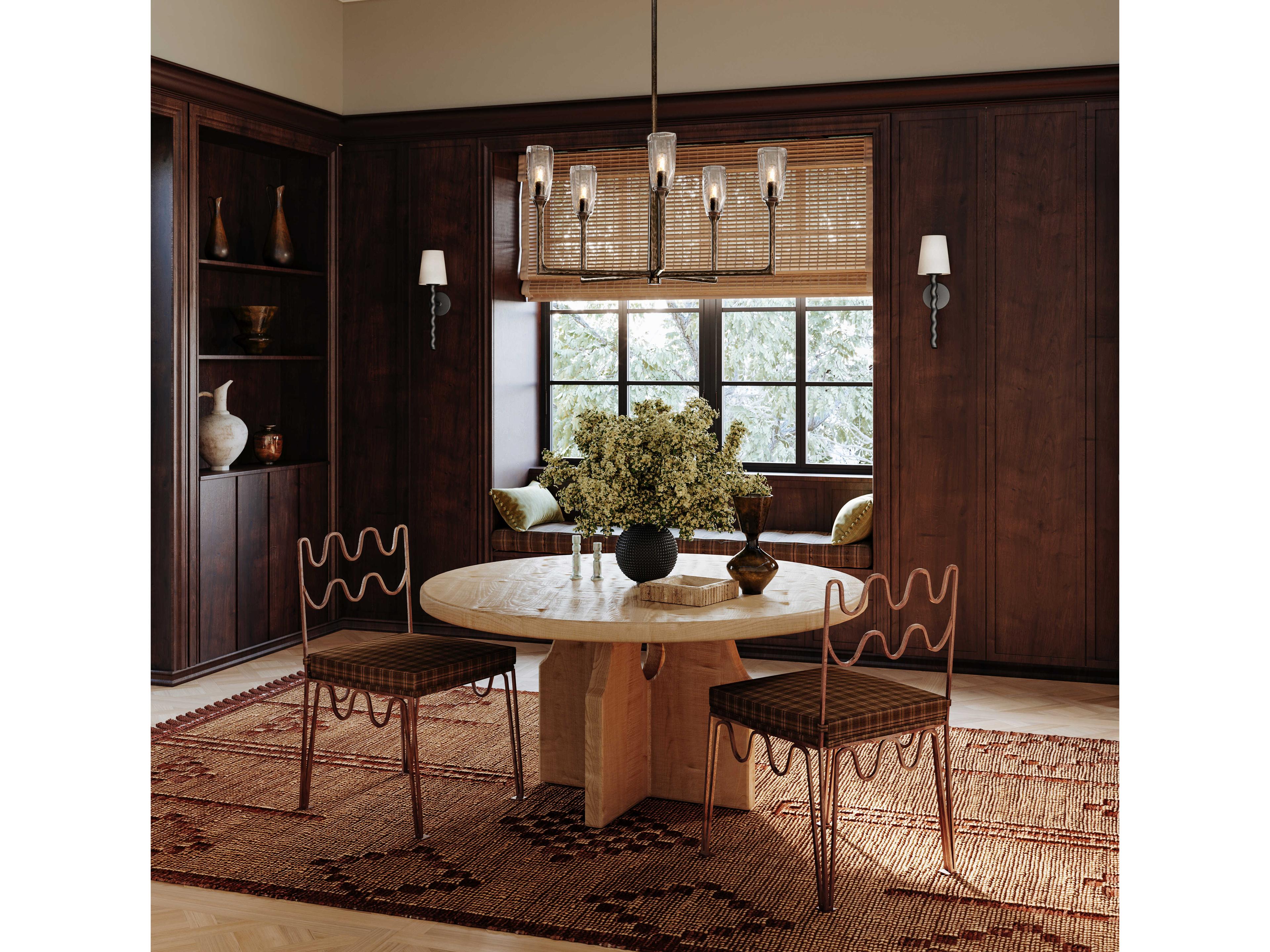 Troy Lighting Lyle 6-Light Black Patina Gold Chandelier