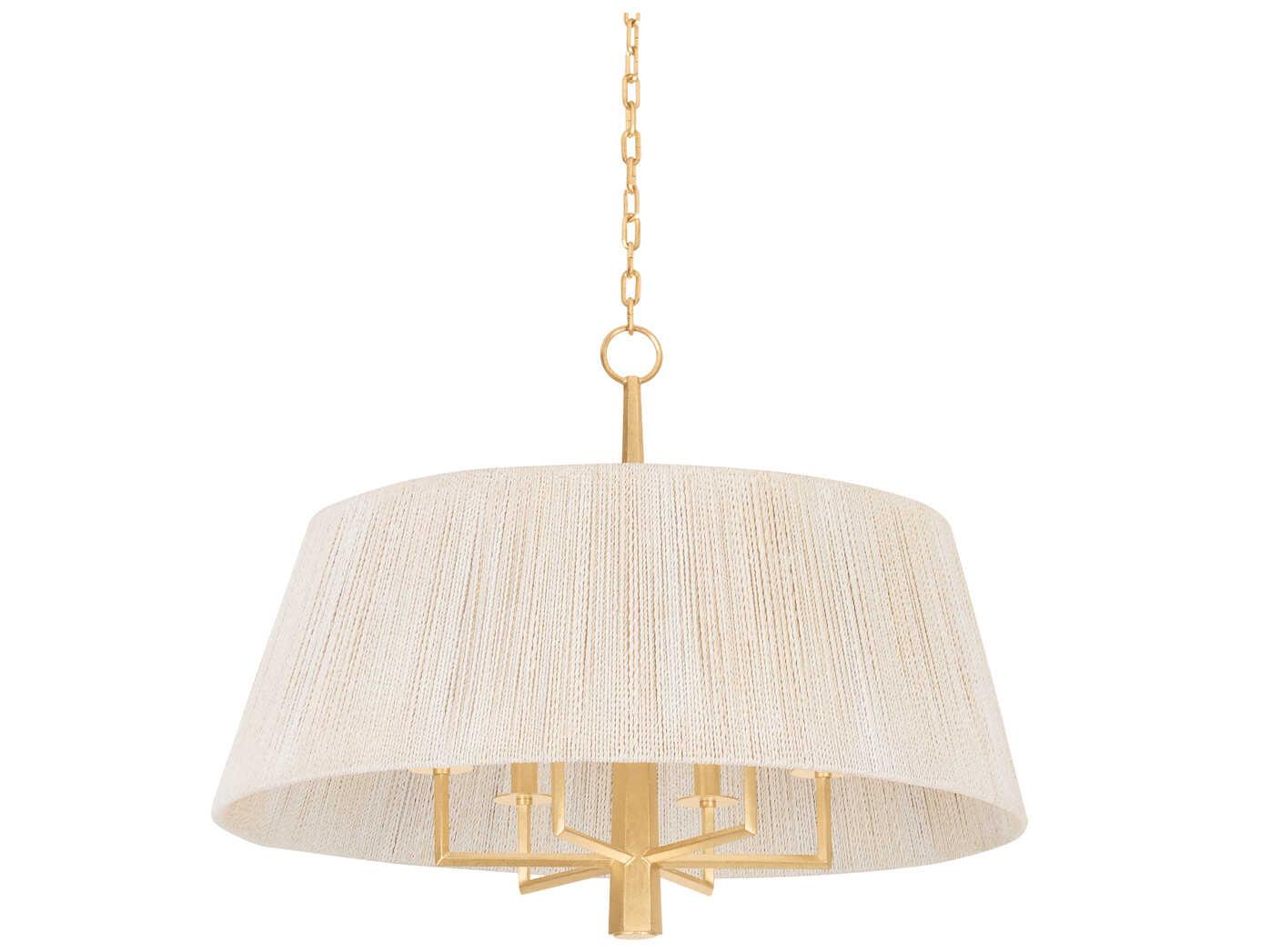 Troy Lighting Azar 6-Light Vintage Gold Leaf Silver Drum Pendant