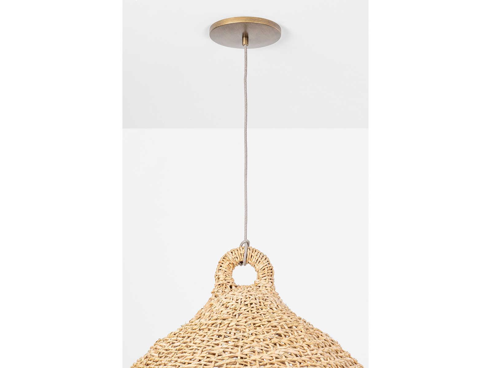 Troy Lighting Lechlan 1-Light Patina Brass Dome Pendant