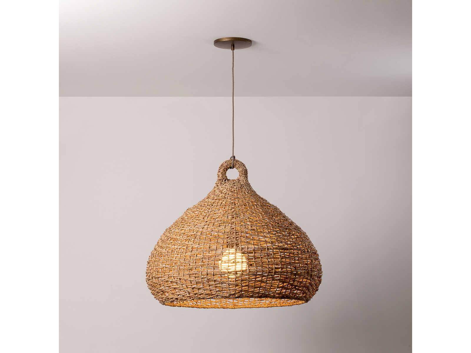 Troy Lighting Lechlan 1-Light Patina Brass Dome Pendant