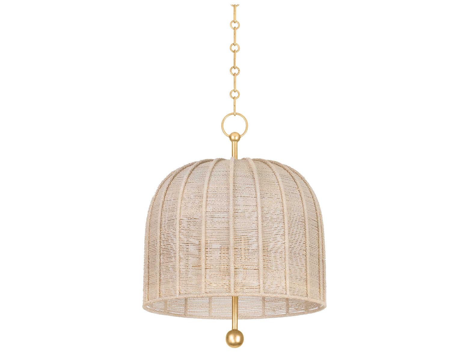 Troy Lighting Lonnie 4-Light Vintage Gold Leaf Dome Pendant