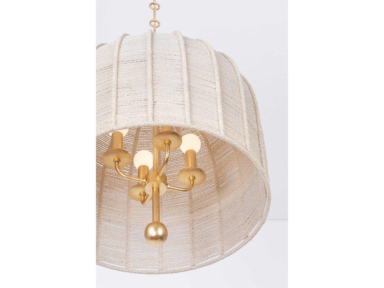 Troy Lighting Lonnie 4-Light Vintage Gold Leaf Dome Pendant