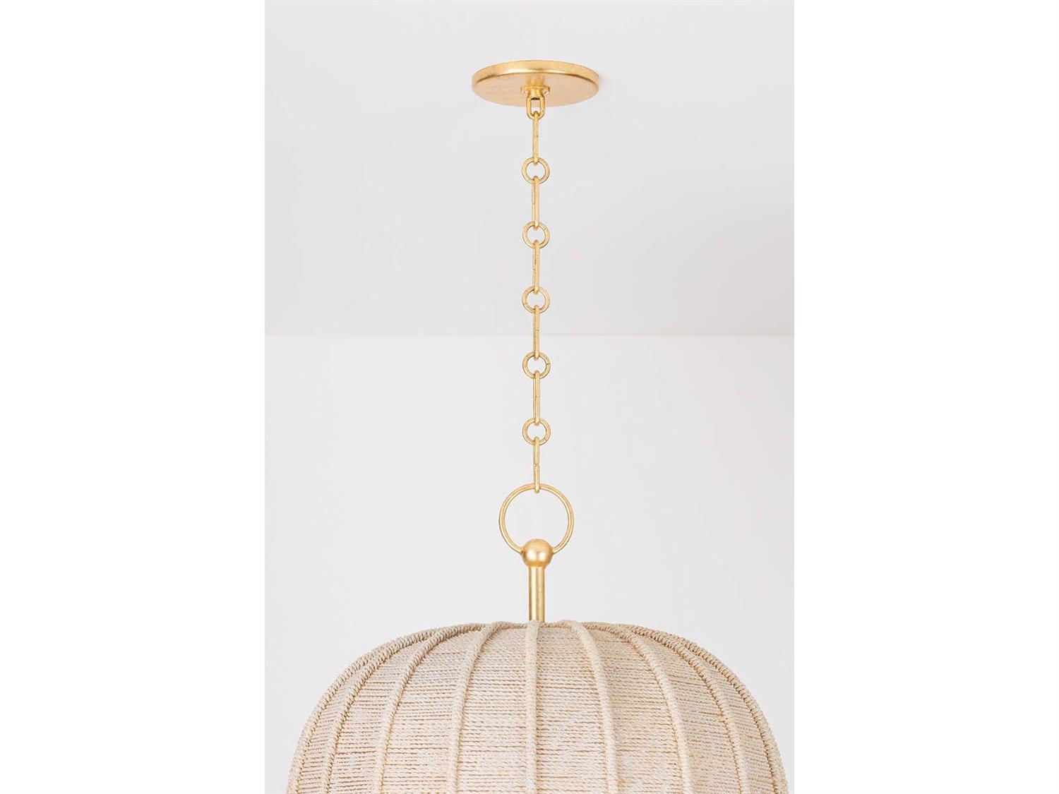 Troy Lighting Lonnie 4-Light Vintage Gold Leaf Dome Pendant