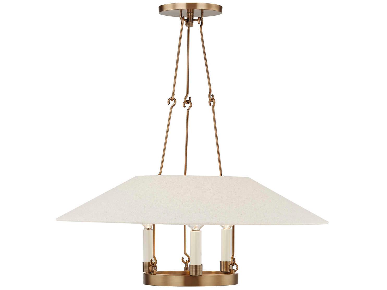 Troy Lighting Archive 3-Light Patina Brass Candelabra Chandelier