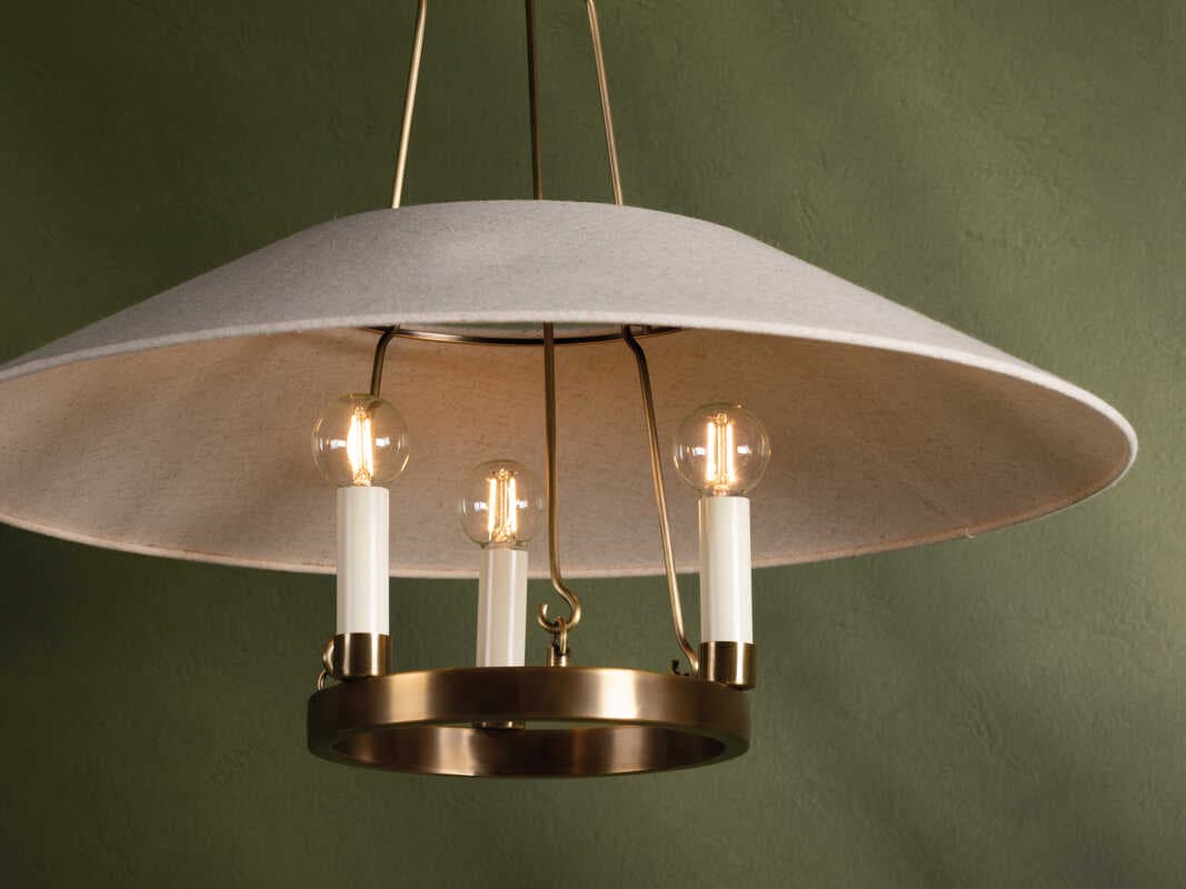 Troy Lighting Archive 3-Light Patina Brass Candelabra Chandelier