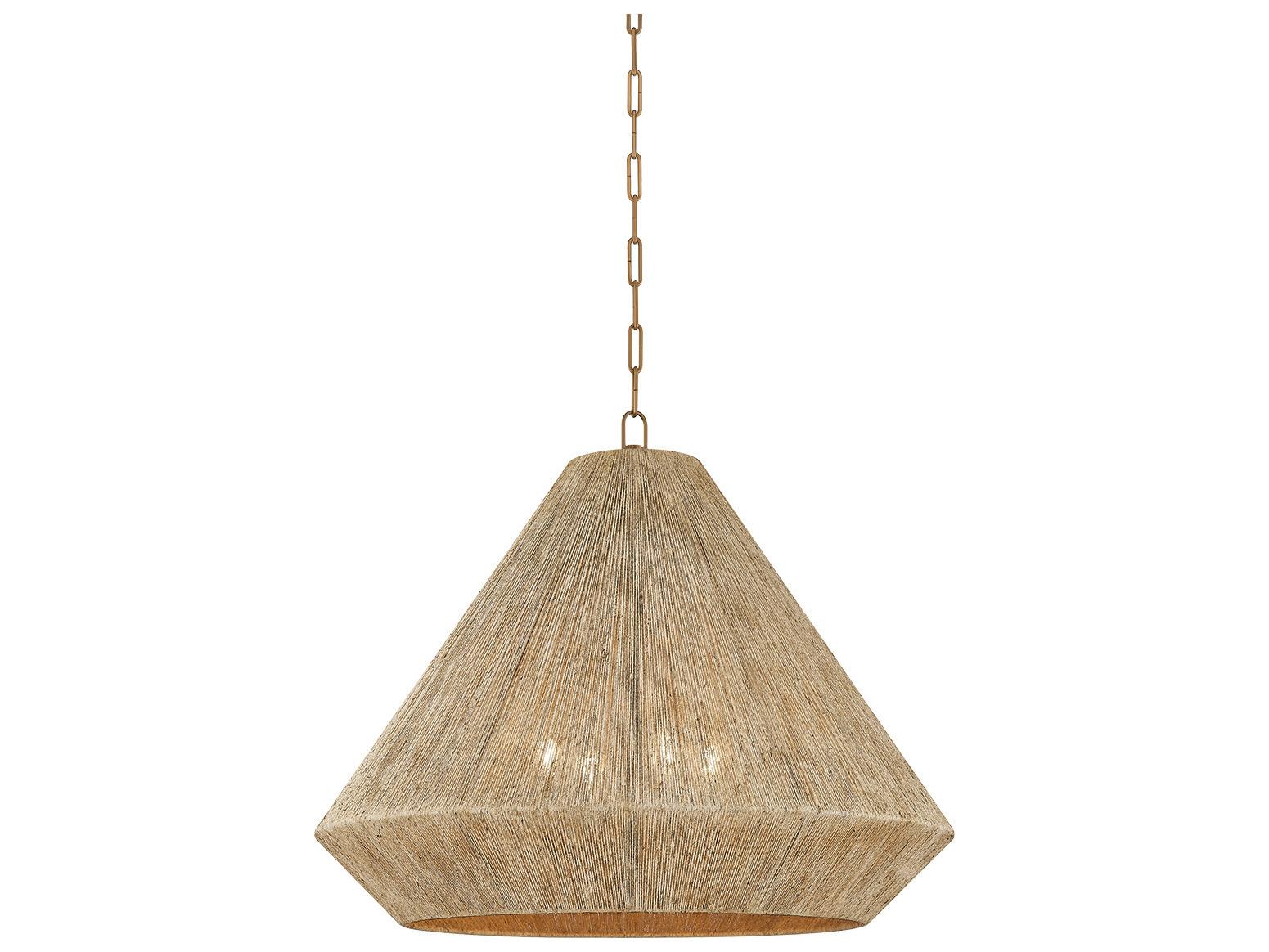 Troy Lighting Keats 4-Light Patina Brass Pendant