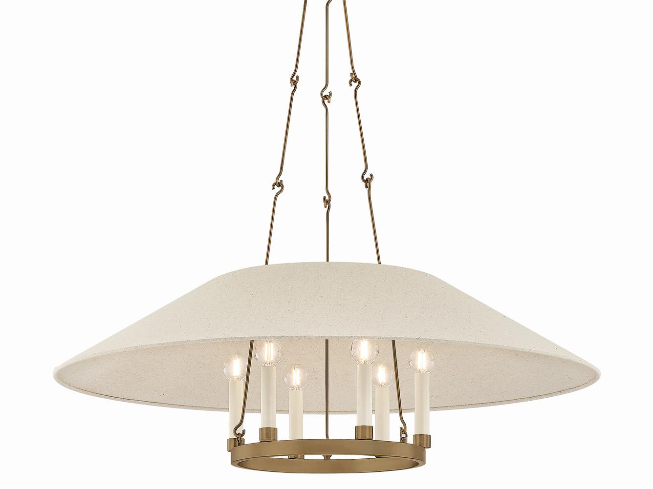 Troy Lighting Archive 6-Light Patina Brass Chandelier