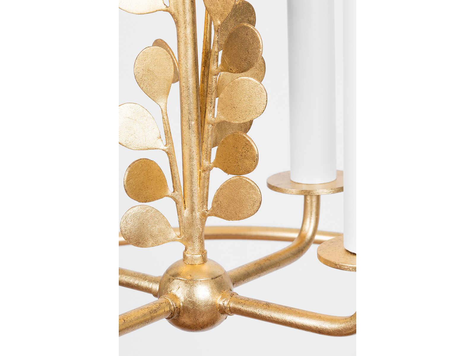 Troy Lighting Adrienne 4-Light Vintage Gold Leaf Lantern Pendant